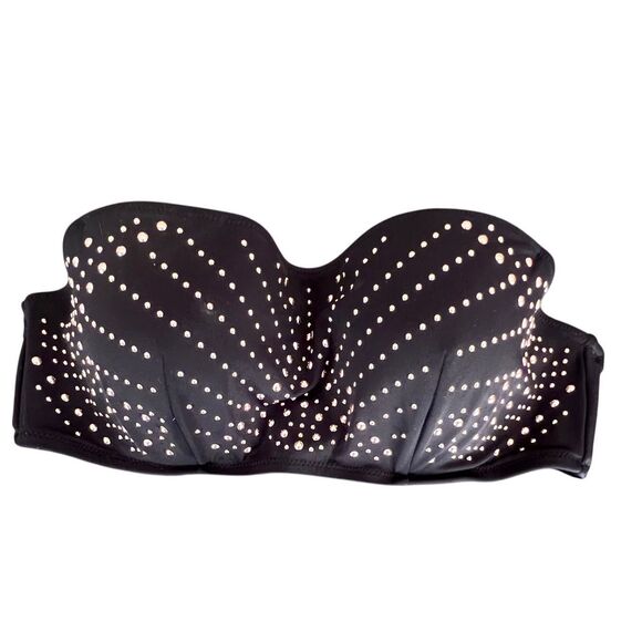 Shade Shore Bikini Top Swim Suit Metallic Studded Studs size 36B - Picture 2 of 7